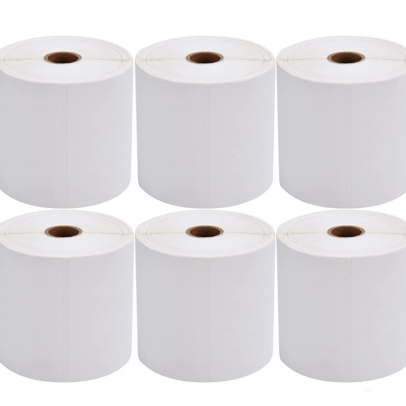 9527 Product 4x6 Direct Thermal Shipping Labels for Zebra 2844 ZP-450 ZP-500 ZP-505,Blank,450 Labels/Roll, 1"" Core,Total 6 Rolls - Image 1